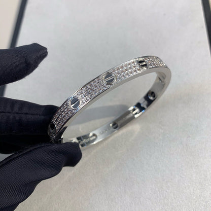 [Glimmer]LOVE BRACELET 6.1MM DIAMOND-PAVED CERAMIC