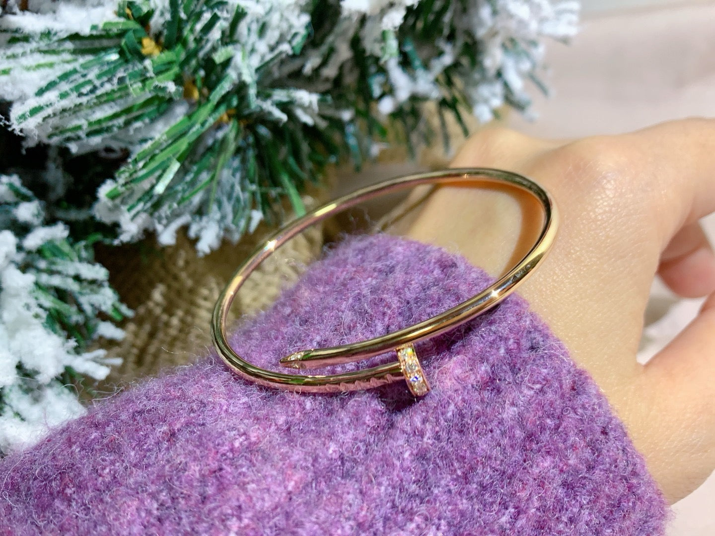 [Glimmer]JUSTE BRACELET 2.5MM ダイヤモンド