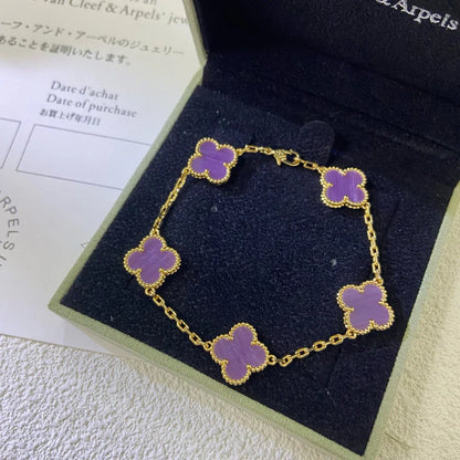[Glimmer] CLOVER 5 MOTIF VIOLET ブレスレットコレクション