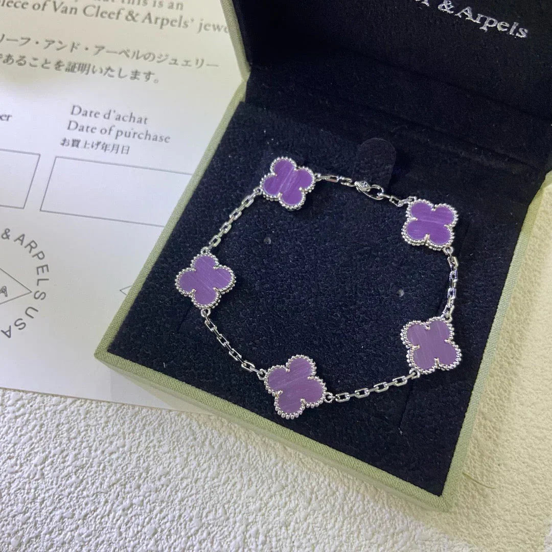 [Glimmer] CLOVER 5 MOTIF VIOLET ブレスレットコレクション