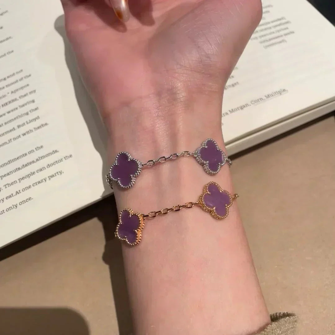 [Glimmer] CLOVER 5 MOTIF VIOLET ブレスレットコレクション