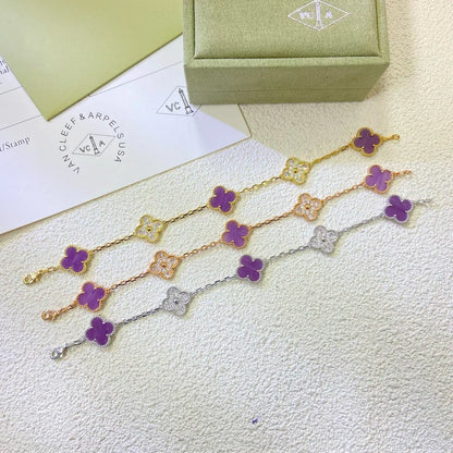 [Glimmer] CLOVER 5 MOTIF VIOLET ブレスレットコレクション