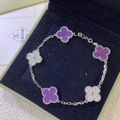 [Glimmer] CLOVER 5 MOTIF VIOLET ブレスレットコレクション