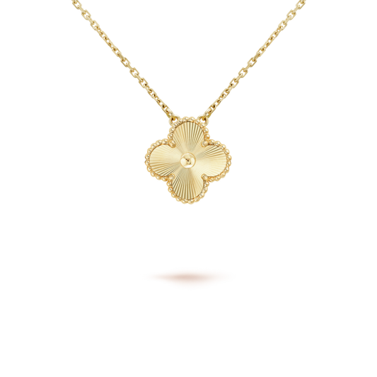 [Glimmer]CLOVER 15MM LASER NECKLACE AND BOX