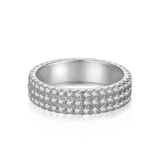 [Glimmer Jewelry]Dainty Round Cut Tennis Ring