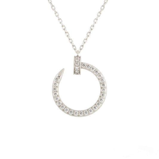 [Glimmer]JUSTE NECKLACE SILVER DIAMONDS