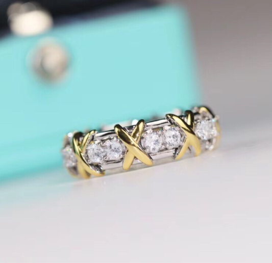 [Glimmer jewelrys]Classic Gold Diamond Ring