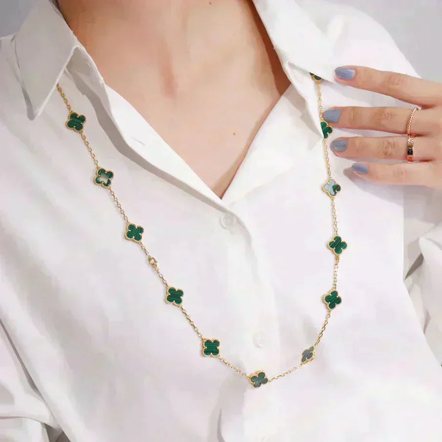 [Glimmer]CLOVER 20 MOTIFS MALACHITE GOLD