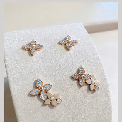 [Glimmer]スターブロッサム スタッドピアス ピンクゴールド ダイヤモンド