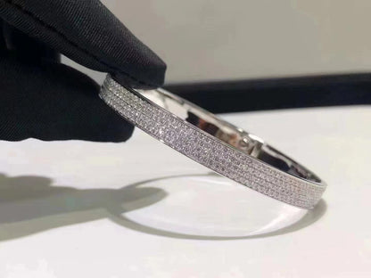 [Glimmer]HM KELLY BRACELET IN SILVER AND FULL PAVE DIAMOND