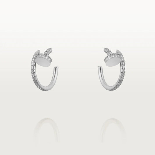 [Glimmer]JUSTE EARRINGS 12.75MM SILVER DIAMOND