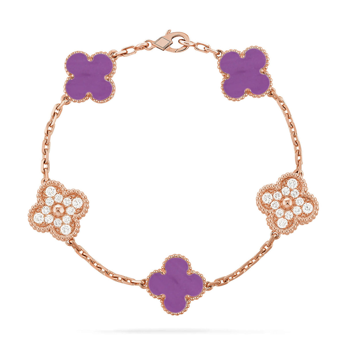 [Glimmer] CLOVER 5 MOTIF VIOLET ブレスレットコレクション