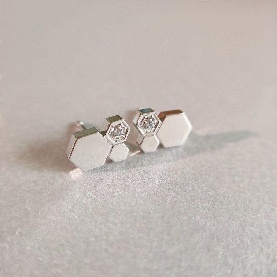 [Glimmer]BEE LOVE シルバー ダイヤモンド ピアス