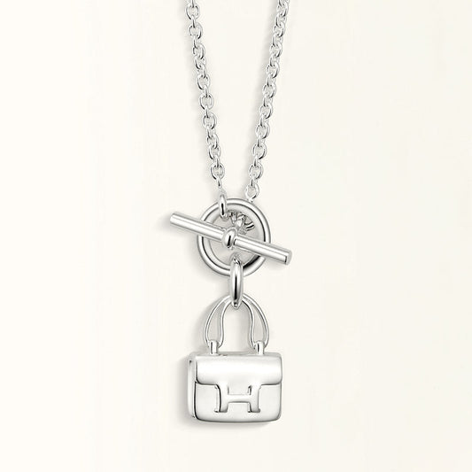 [Glimmer]ポップ H ペンダント シルバーネックレス
