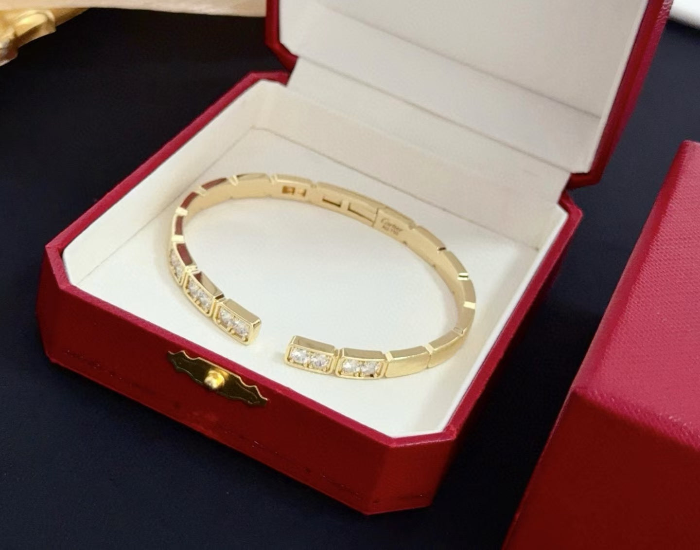 [Glimmer jewelrys]LOVE ダイヤモンド オープンバングル