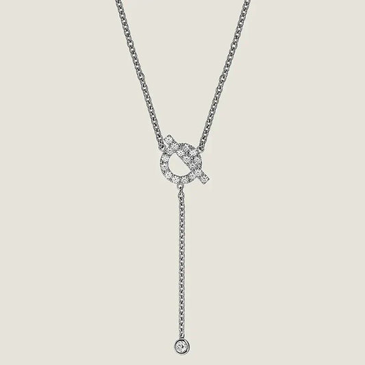[Glimmer]FINESSE SILVER DIAMOND NECKLACE