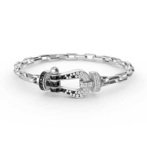 [Glimmer]FORCE LARGE HORSESHOE CLASP  METAL BRACELET