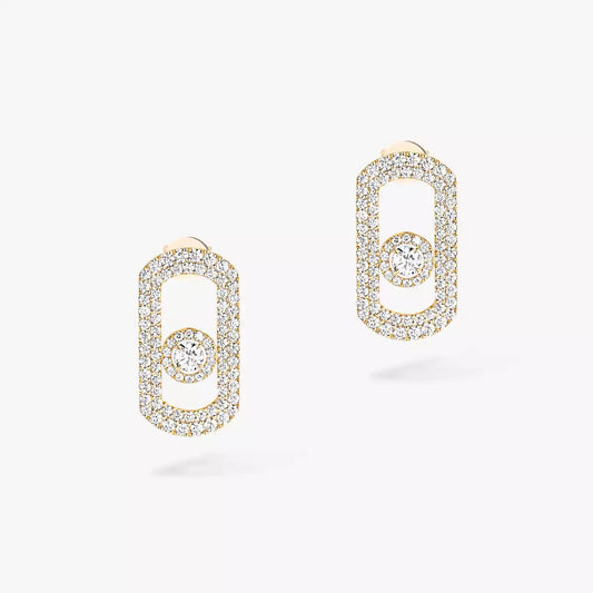[Glimmer]So Move Pave_-Set Diamond Earrings in Silver