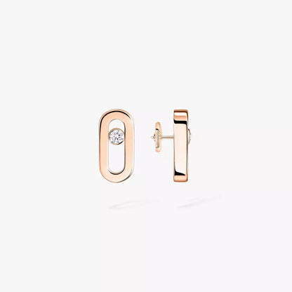[Glimmer]Move Uno Diamond Stud Earrings