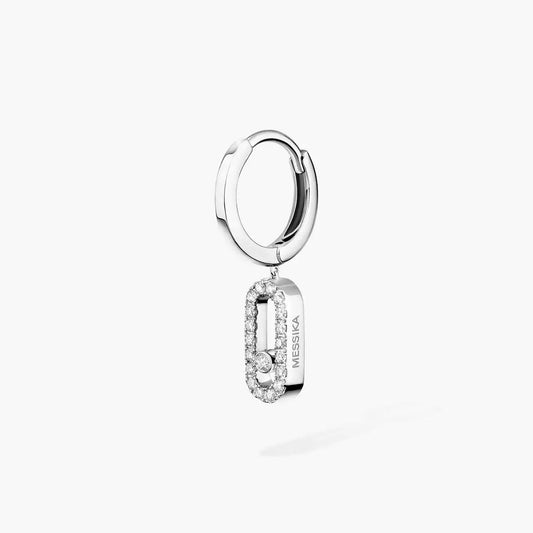 [Glimmer]ウノ シングルダイヤモンド フープピアス