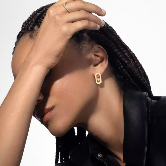 [Glimmer]So Move Diamond Earrings in Yellow Gold