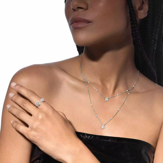 [Glimmer]Diamond Necklace My Twin 2 Rows