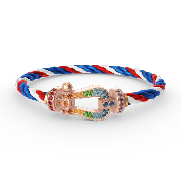 [Glimmer]FORCE LARGE HORSESHOE  COLORED DIAMOND BRACELET Glimmer GOLD