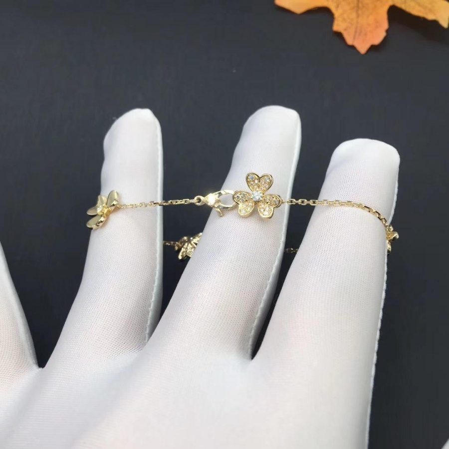 [Glimmer]FRIVOLE GOLD 5 FLOWERS BRACELET