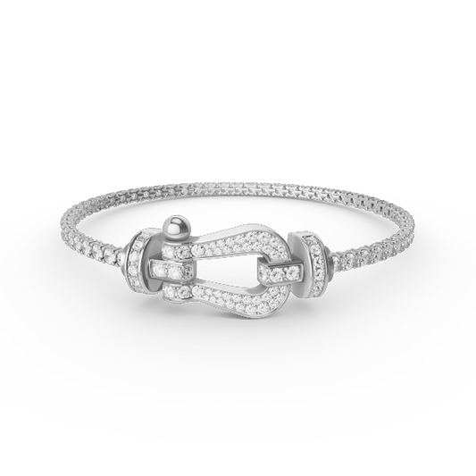 [Glimmer]フォース ラージ ホースシュー フルダイヤモンドテニスブレスレット